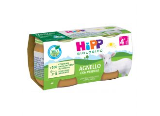 Hipp bio omogeneizzato agnello con verdure 2 pezzi da 80 g