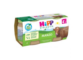 Hipp bio omogeneizzato manzo 2 pezzi da 80 g
