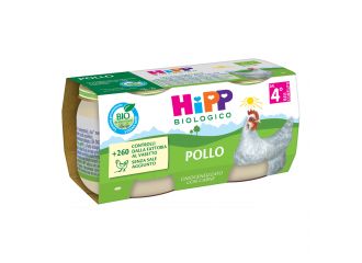 Hipp bio omogeneizzato pollo 2 pezzi da 80 g