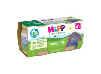 Hipp bio omogeneizzato tacchino 2 pezzi da 80 g