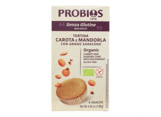 Probios tortino carota e mandorla 4 sacchetti x 35 g