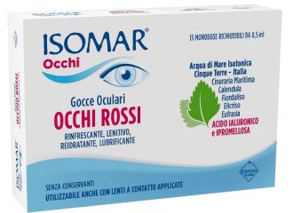 Isomar occhi rossi gocce oculari acido ialuronico 0,20% 15 flaconcini