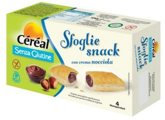 Cereal senza glutine sfoglie snack crema nocciola 4 monoporzioni