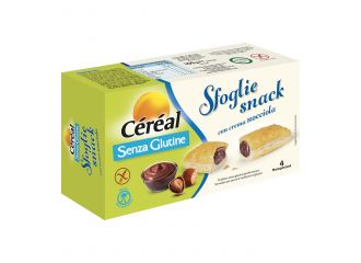 Cereal senza glutine sfoglie snack crema nocciola 4 monoporzioni