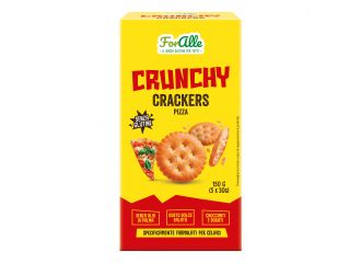 Foralle crunchy crackers pizza 5 bustine x 30 g senza olio di palma, gusto dolce salato