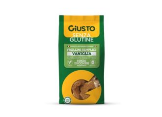 Giusto senza glutine frollini semplici alla vaniglia senza zuccheri aggiunti 200 g vegan, senza uova e naturalmente privo di lattosio, con edulcorante
