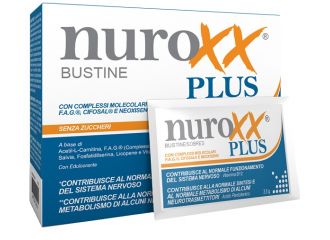 Nuroxx plus 16 bustine arancia rossa con edulcorante senza zuccheri e glutine naturalmente privo di lattosio