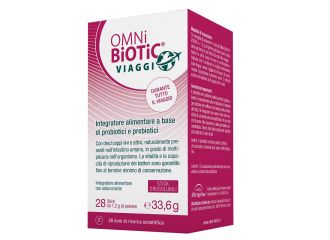 Omni biotic viaggi 28 stick orosolubili da 1,2 g con edulcorante senza glutine senza lattosio