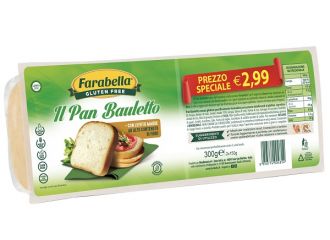 Farabella gluten free il pan bauletto promo 2 x 150 g senza lattosio, senza uova, senza alcol ogm