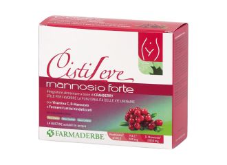 Cistileve mannosio forte 14 bustine da 3 g aroma naturale frutti rossi con edulcorante stevia senza zuccheri senza glutine senza lattosio