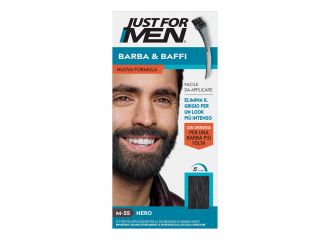 Just for men barba&baffi nuova formula con cheratina m55 kit nero base colore 14 g + attivatore colore 14 g