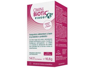 Omni biotic viaggi 14 stick orosolubili con edulcorante senza glutine e lattosio