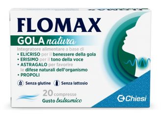 Flomax gola natura balsamico 20 compresse con edulcoranti senza glutine e lattosio