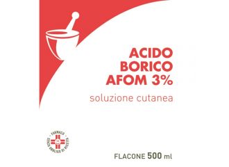 Acido borico afom 3% soluzione cutanea 